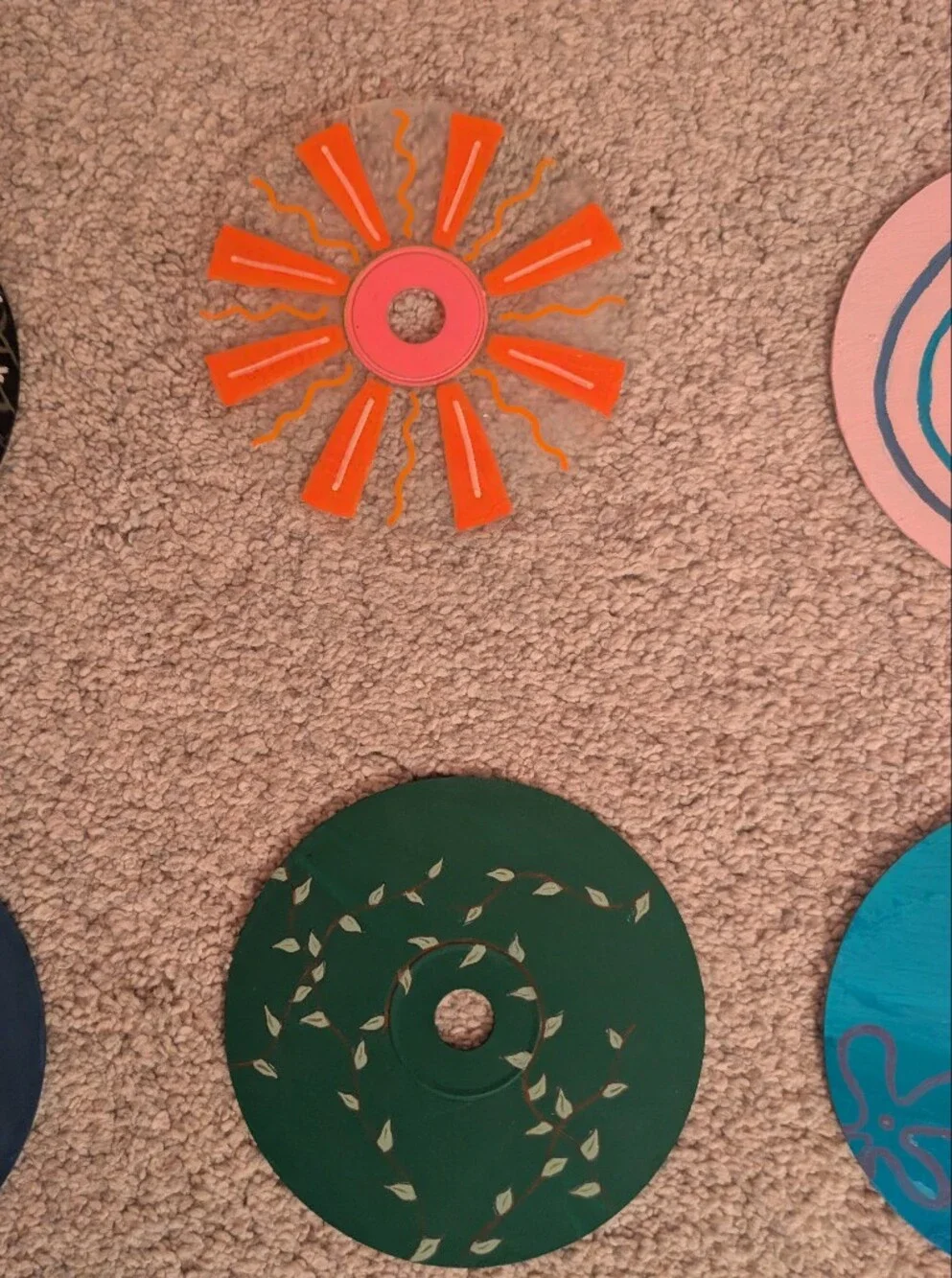Hand-Painted Decorative Wall Disc Set - Multicolor Home Accents